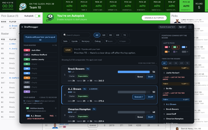 Fantasy Football Draft Co-Pilot screenshot